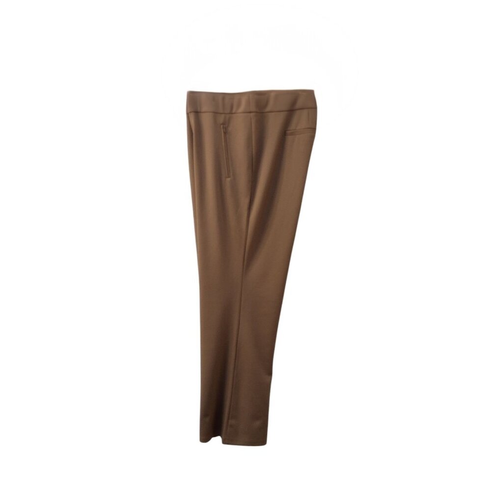 Nina Leonard Wide Leg Pull-on Pants with Pockets, Size 2X, Tan